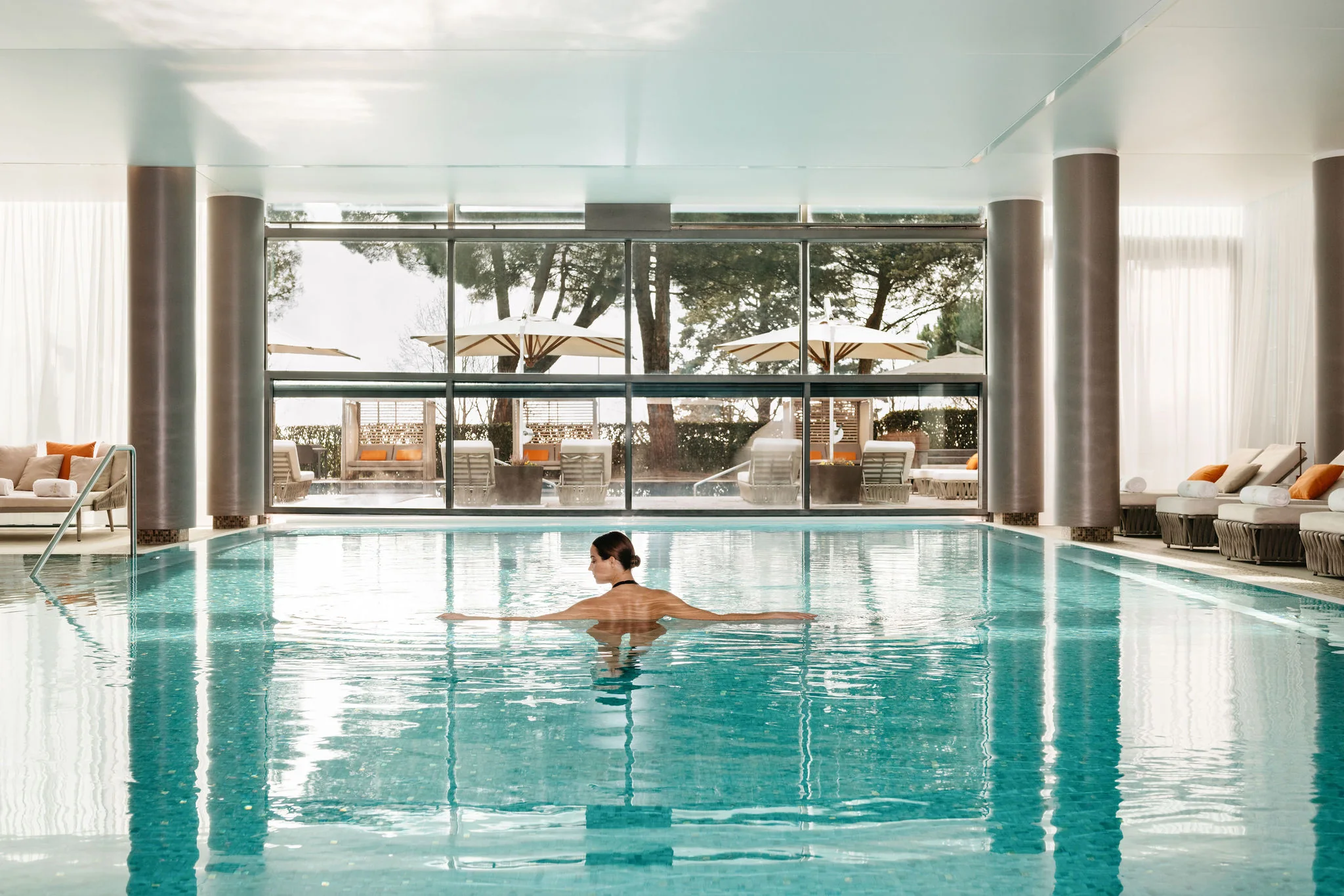 Beau Rivage Palace Lausanne Spa Guerlain indoor pool