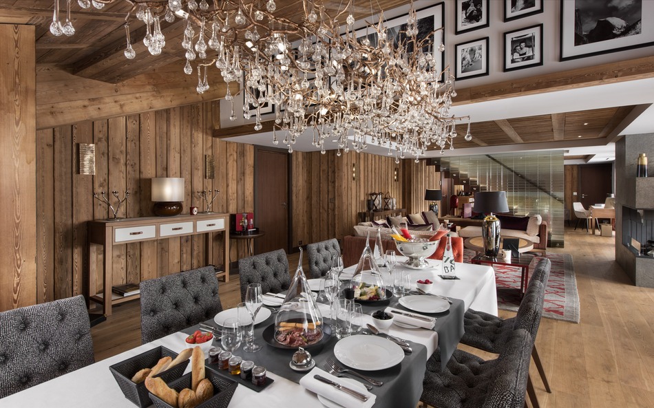 Fouquet's Courchevel penthouse dining room