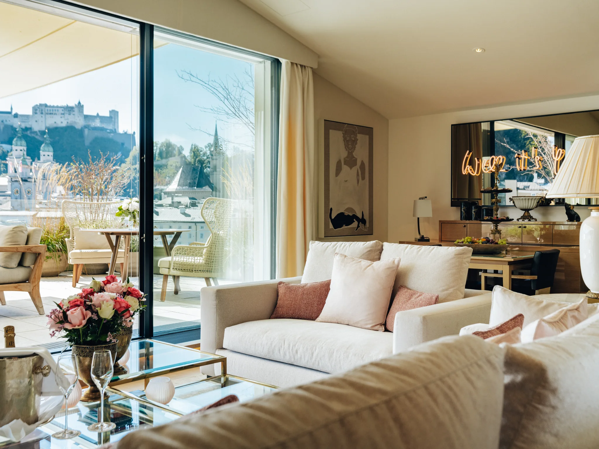 Hotel Sacher Salzburg Sky Suite living area