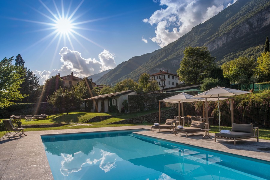 Villa Sola Cabiati private swimming pool, Lake Como